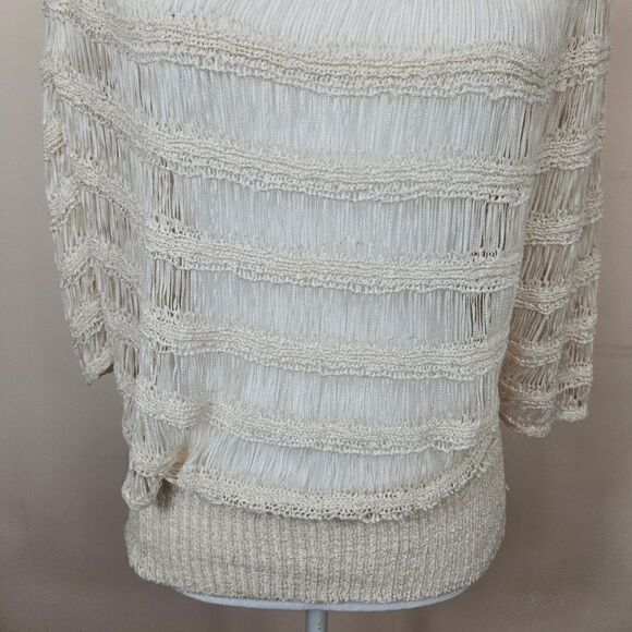 Anthropologie Greylin Knitted Poncho Top. Cream. Sz Sm - Picture 4 of 11